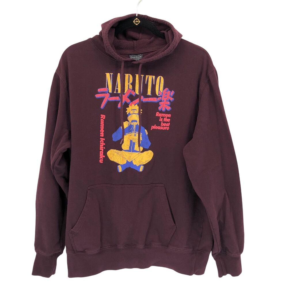 Naruto Shippuden Collection Hoodie Hooded Sweatshirt Mens Large Anime Graphic